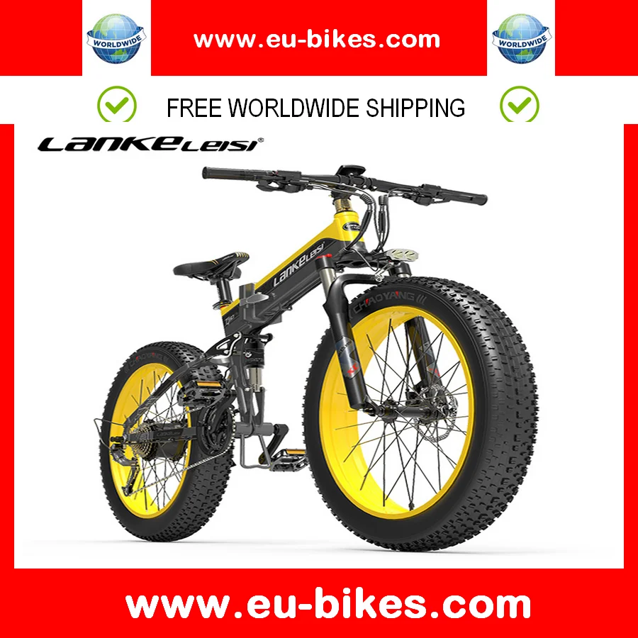 

NEW Lankeleisi 1000W Electric Bike Fat Ebike Folding E Bike 48v Electric Mountain Bicycle 26-Inch electric bike fat MTB ebike