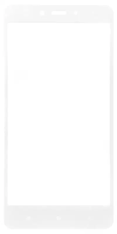 Шокопрочное защитное стекло для Xiaomi Redmi Note 4 2.5D премиум-темперированное 0,3 мм полноэкранное с рамкой (белое).