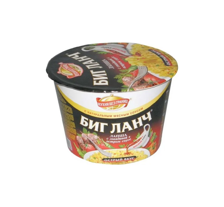 Лапша Биг Ланч с говядиной в остром