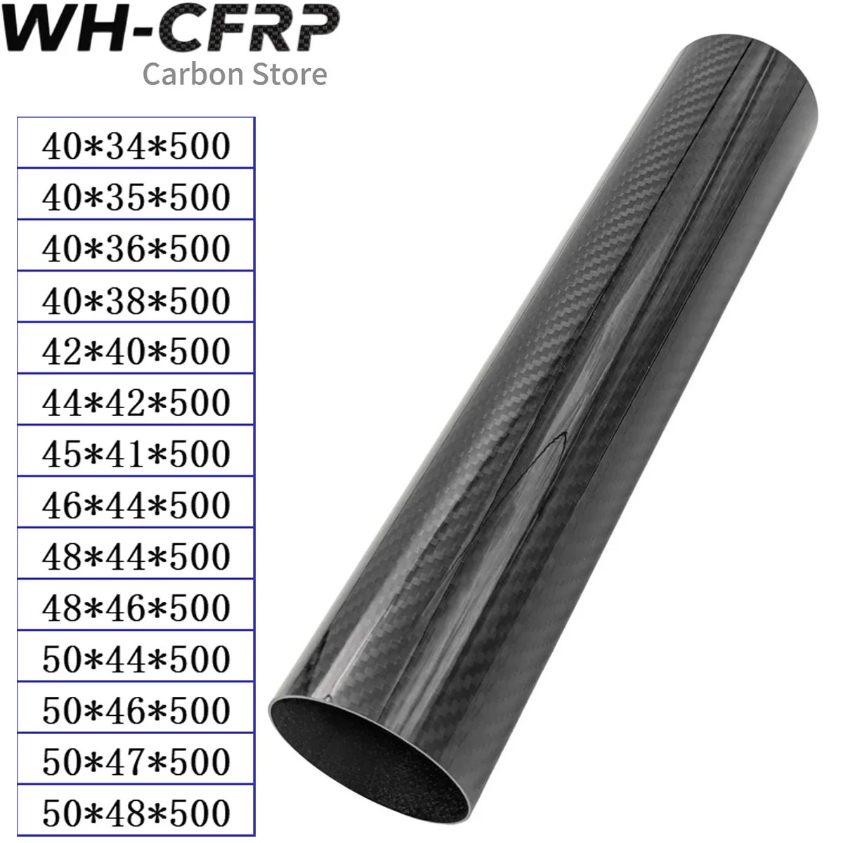 

WHABEST трубка из углеродного волокна 500 мм OD40-50 мм