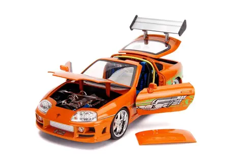 Jada Toys Форсаж 1995 Toyota Supra оранжевая с подсветкой Брайан