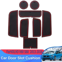 car door groove mat for volvo s60 v60 20132018 anti slip non slip mat gate rubber styling slot hole pad car accessorie 2015