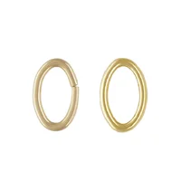 50pcs 14K Gold Filled Bulk Oval Jump Rings Open or Closed for Jewelry Making Wire 0.64mm 0.76mm