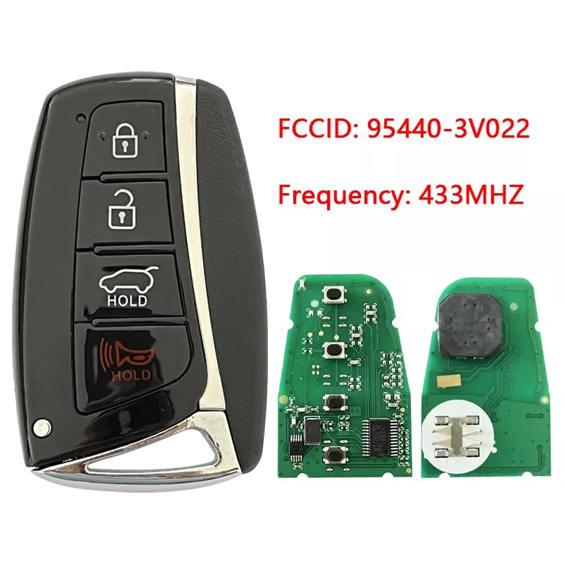 

Смарт-ключ без ключа номер детали 95440-3V022 для Hyundai Azera 2015-2017 433 МГц PCF7952 чип 4 кнопки CN020227