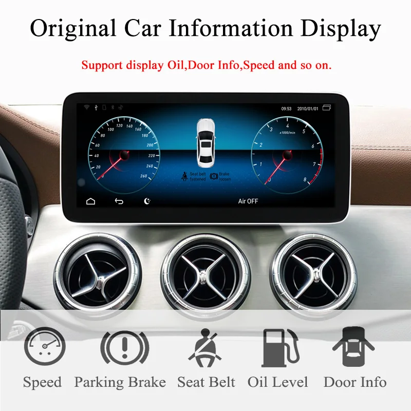 Автомагнитола Bonroad на Android мультимедийный плеер Apple Carplay для Mercedes Benz GLK Class X204