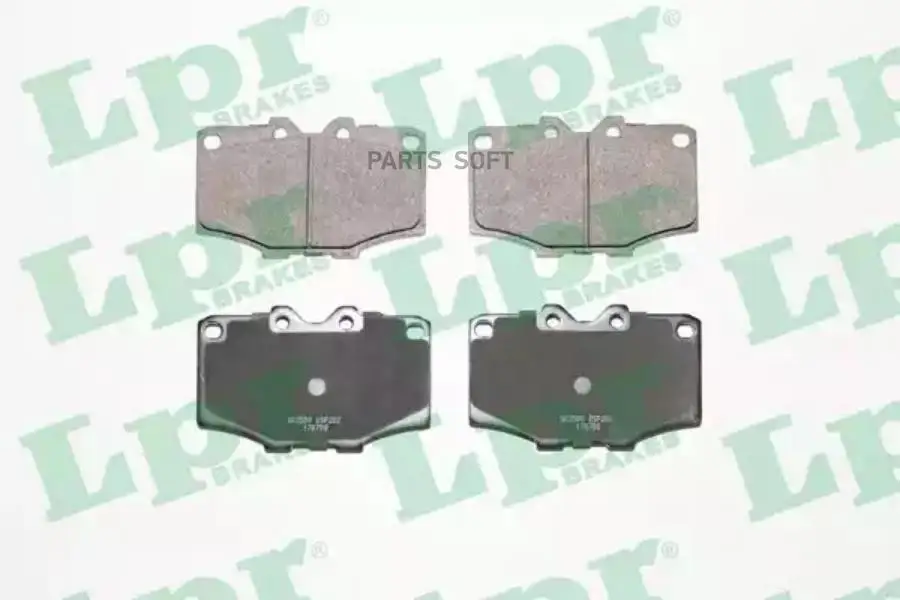 LPR 05P202 Колодки тормозные дисковые TOYOTA LAND CRUISER 2.4-4.2 75-93 передние