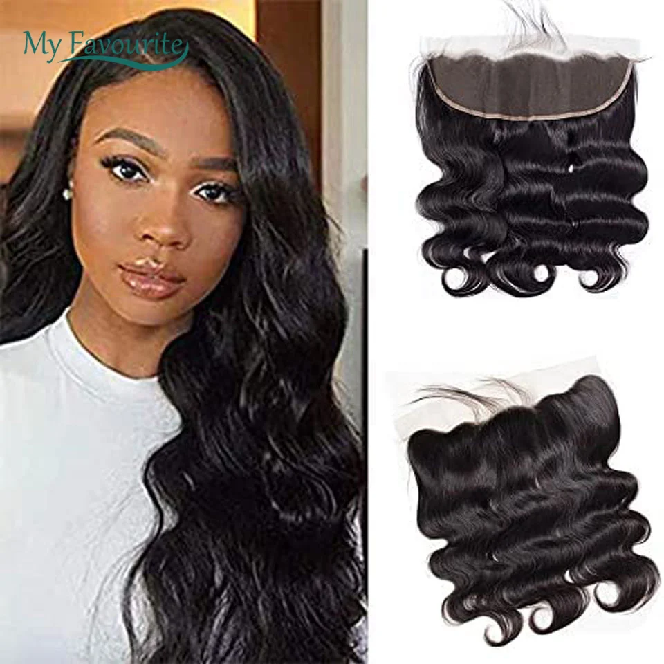 Body Wave 13x4 Lace Frontal Transparent Lace Closure Human Hair Extensions Brazilian Closure 100% Human Hair