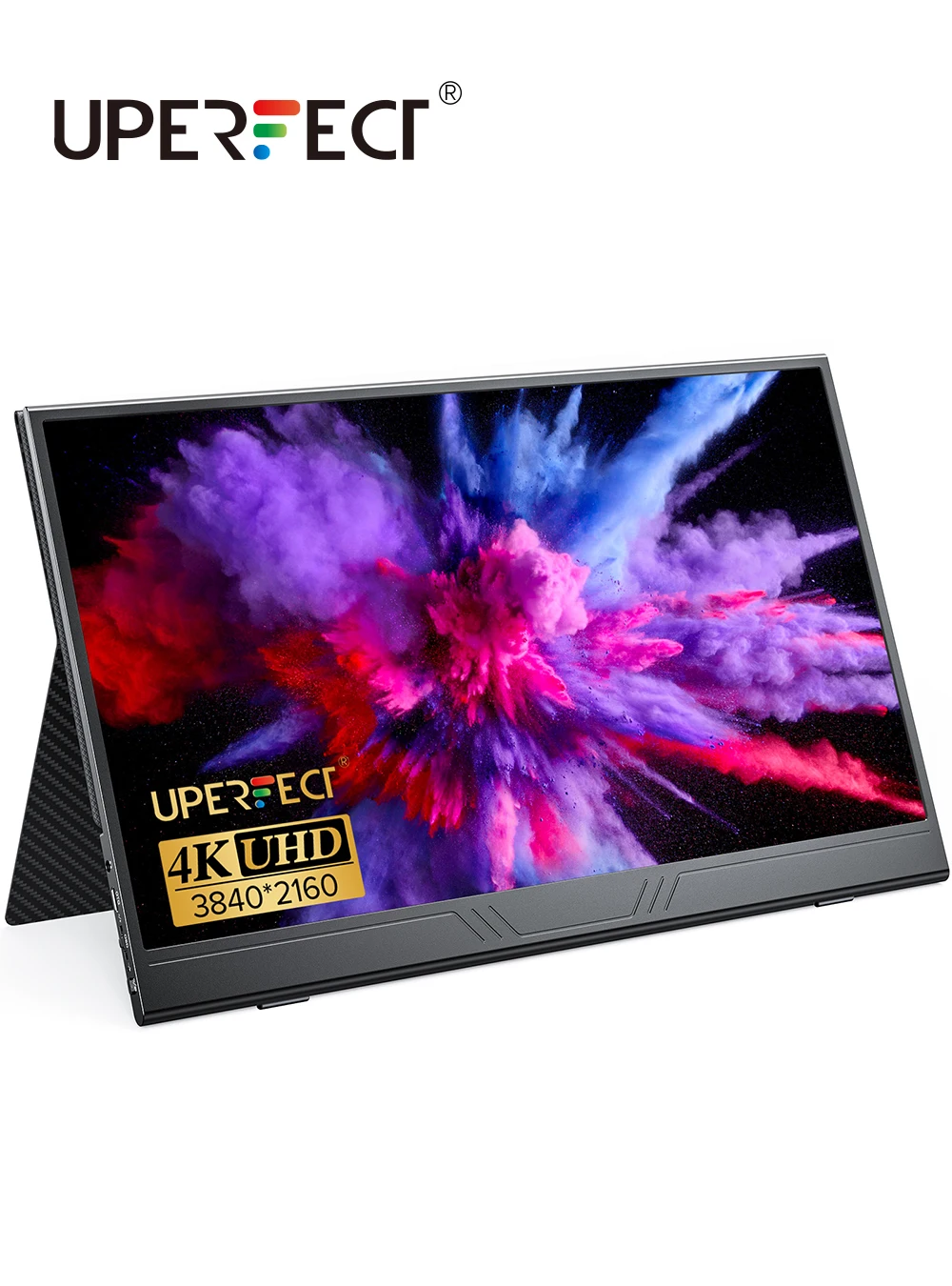 Портативный монитор UPERFECT 4K, 15,6 дюйма, 3840x2160, UHD IPS, компьютерный игровой дисплей, HDR с динамиками и умным чехлом для ноутбука, Xbox, PS5