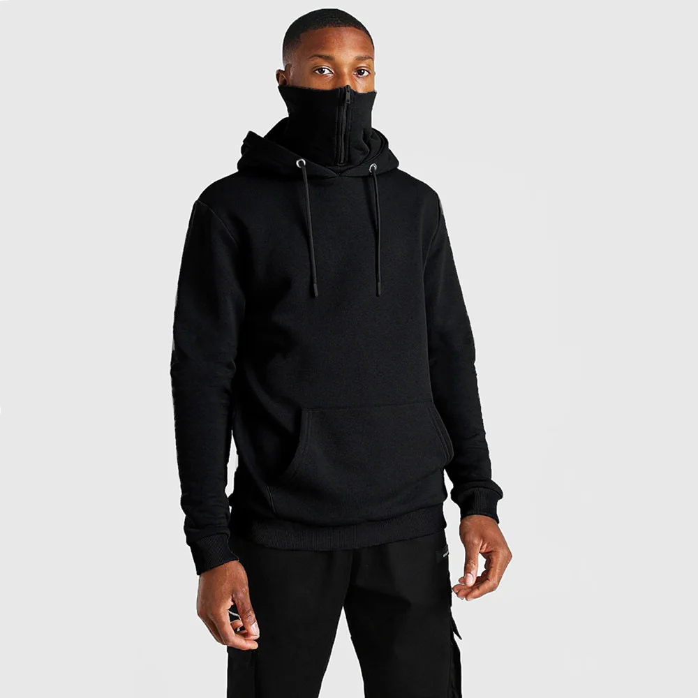 2022 new winter autumn Summer Men's T Shirt Personality Stretch Ninja Suit Hooded Casual Short Sleeved Men T Shirt Mask Suit