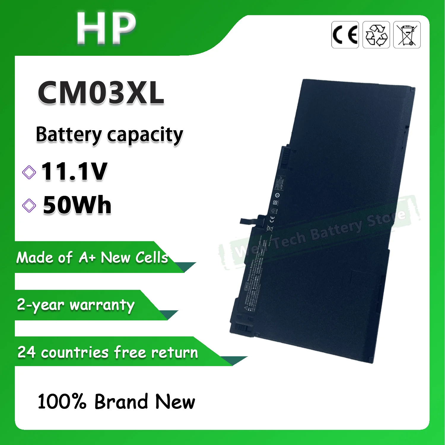 CM03XL Аккумулятор для ноутбука HP EliteBook 740 G1 G2 745 750 Series
