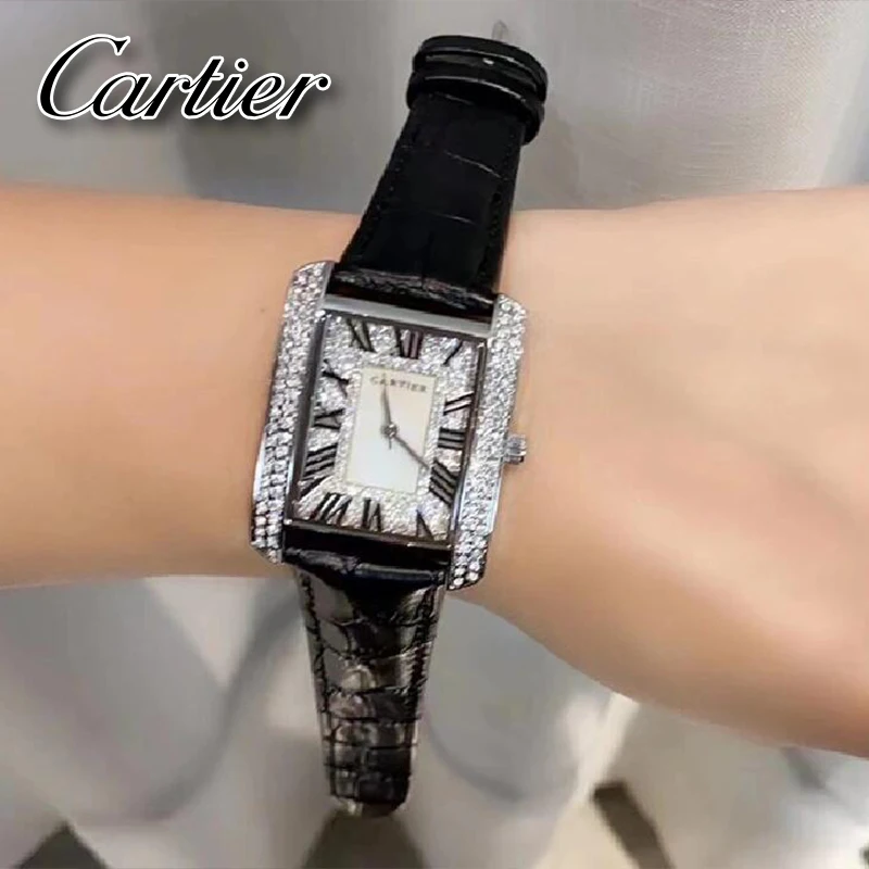 Часы в стиле Cartier винтажный новый стиль женские нишевые атмосферные простые