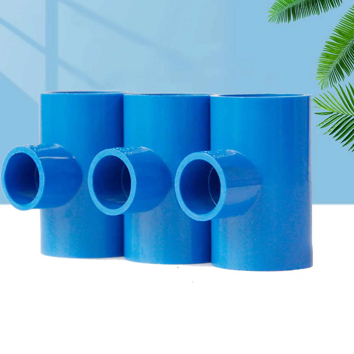 

1Pcs Blue ID 20~63mm PVC Reducing Tee Connector 3-Way Water Pipe Fittings Garden Irrigation Joint Aquarium Tank Coupler Adapter