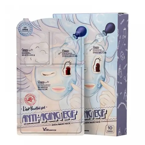 Elizavecca Маска для лица трехэтапная Омолаживающая Anti - Aging Egf Aqua Mask Pack, 2 мл/2 мл/25 мл