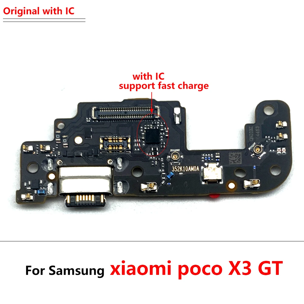 

100% Оригинальный зарядный порт для Xiaomi Poco X3 GT зарядная плата Pcb USB разъем ленточный разъем пластина гибкий кабель
