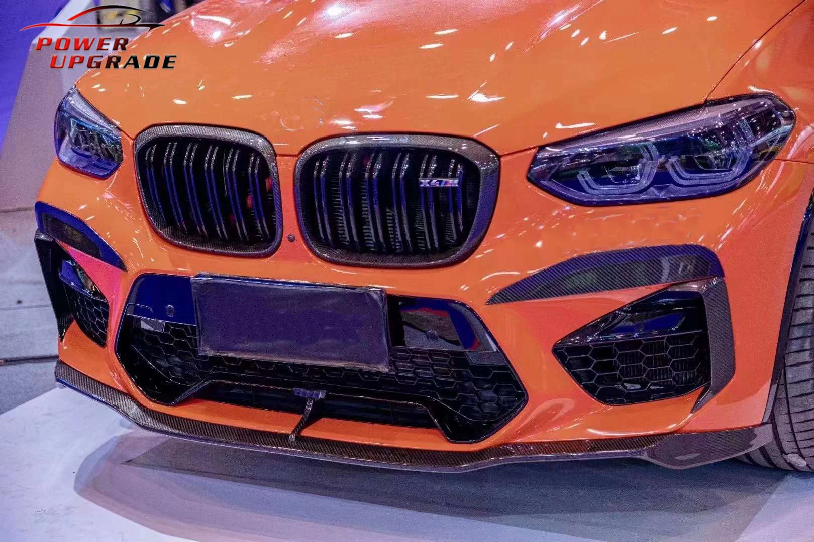 Для BMW F97 X3M F98 X4M передняя губа из углеродного волокна передний бампер комплект