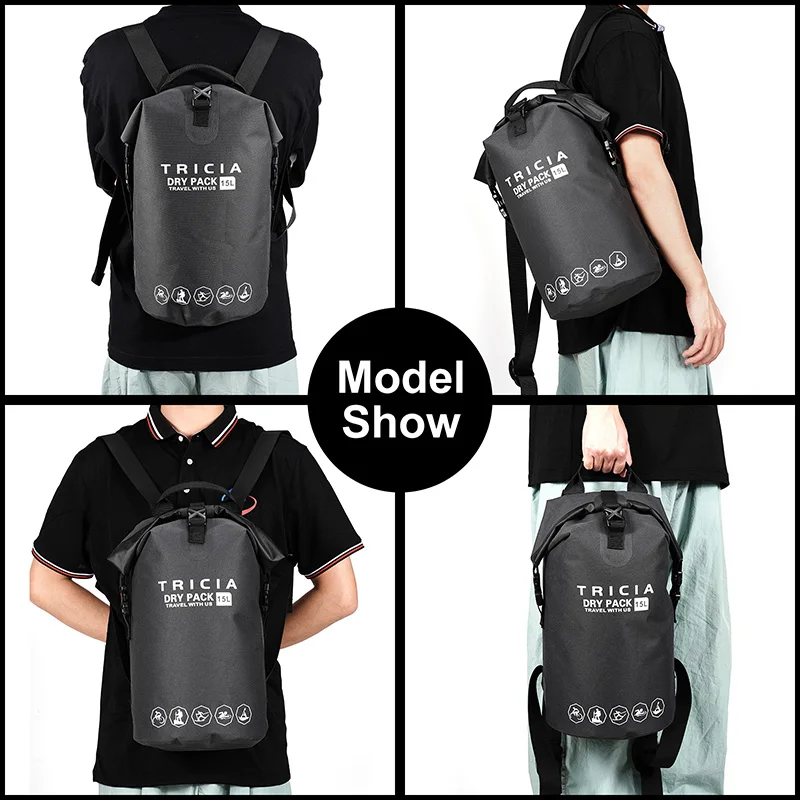 25L 30L Waterproof Dry Swimming Backpack Beach Kayaking Rafting Boating Trekking Sports Bag Travel Gym Storage Rucksack XA189L