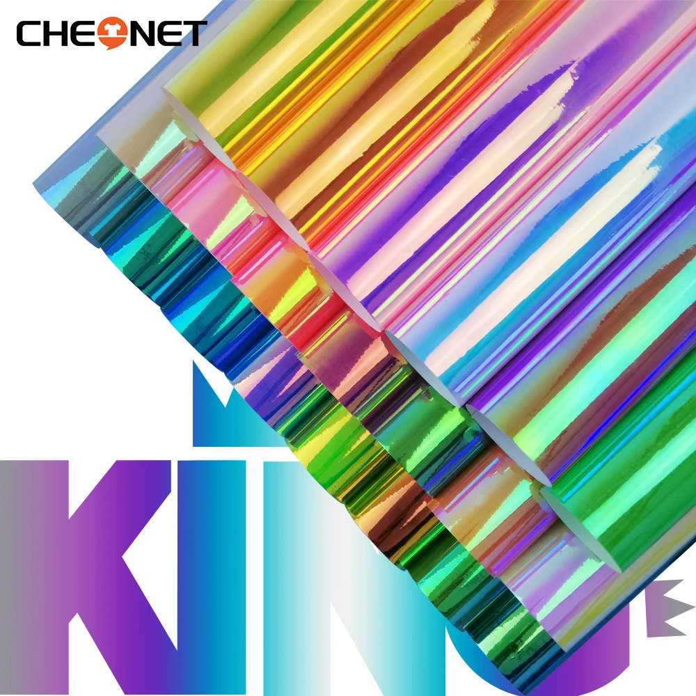 

30CMX100CM Holographic Rainbow Gradient Indoor Adhesive Vinyl Permane for Crafts Cricut Silhouette Expressions Decal Sticker DIY