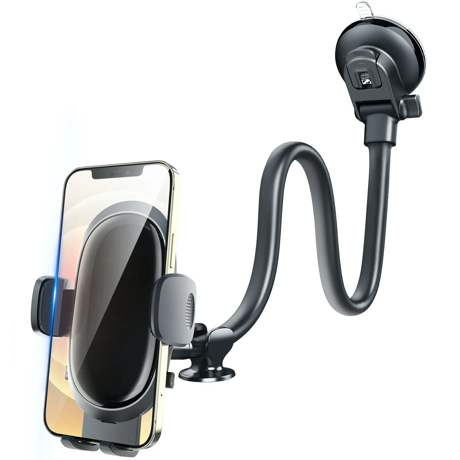 

Cell Phone Holder for Car Phone Mount Long Arm Dashboard Windshield Car Phone Holder Strong Suction Anti-Shake Phone Car Holder