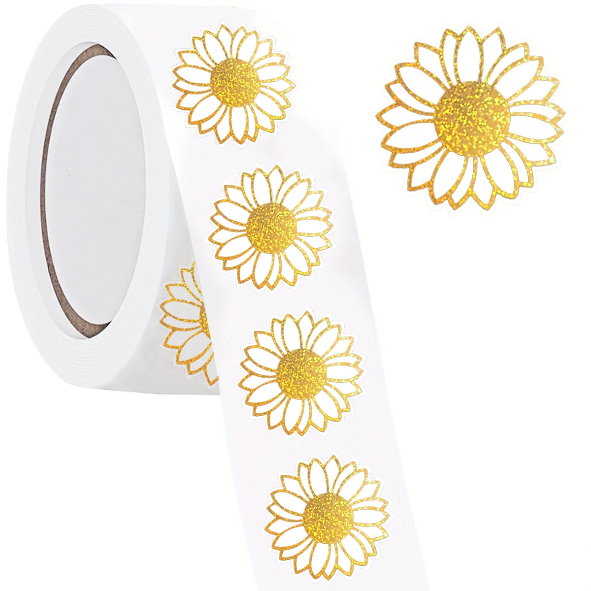 

Золотые фольгированные наклейки-подсолнухи