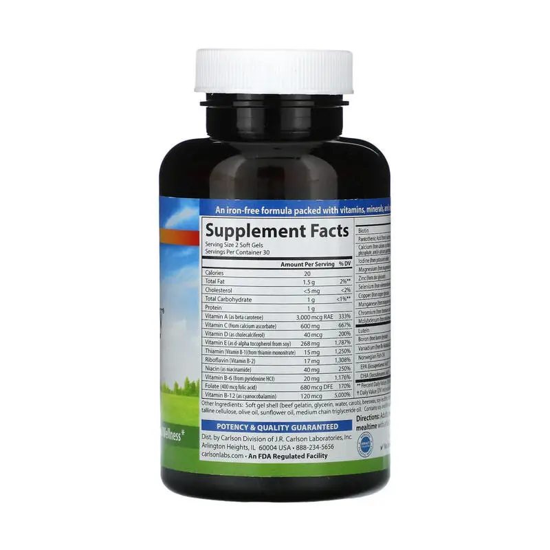 Carlson Super 2 Daily 60 Soft Gels