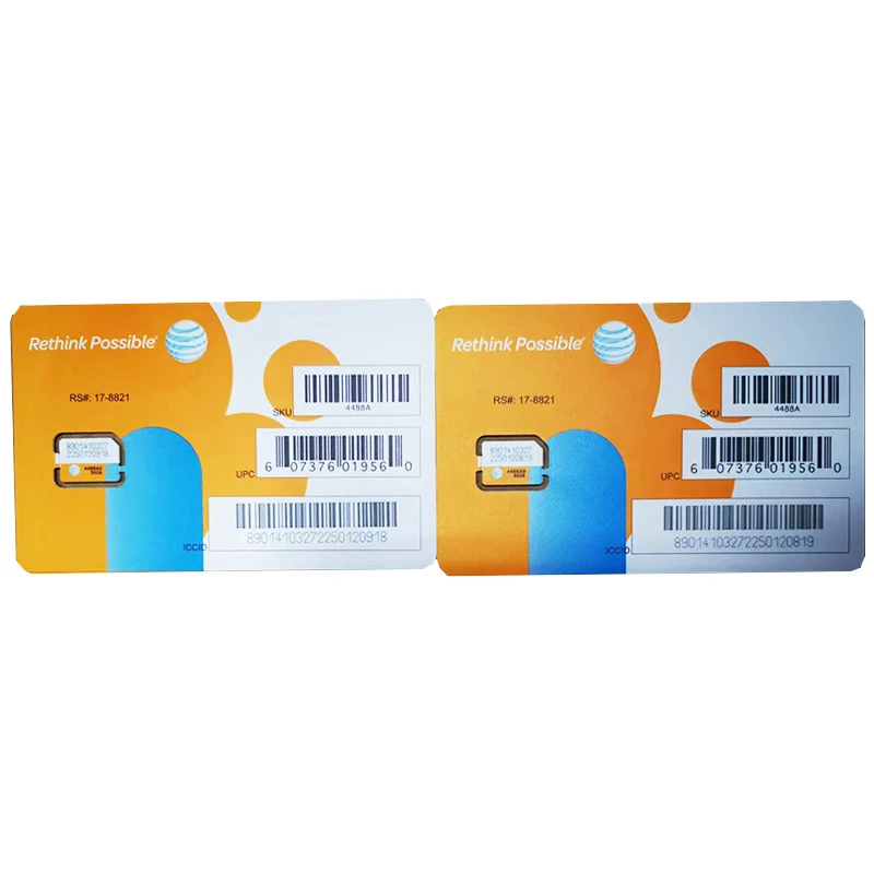 SIM-карта AT&ampT совместима с предоплаченными (GoPhone) и почтовыми платами на & T