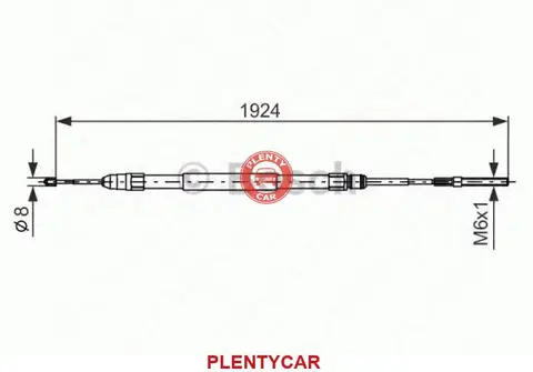 Трос стояночная тормозная система Bosch 1987477693 BC555