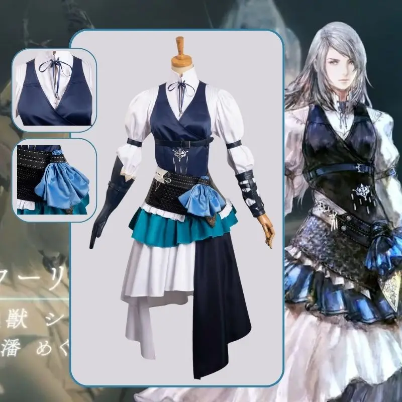 

Final Fantasy XVI Jill Warrick Cosplay Costume FF16 Vest Dress Fantasia Outfits for Women Girls Halloween Carnival Disguise Suit
