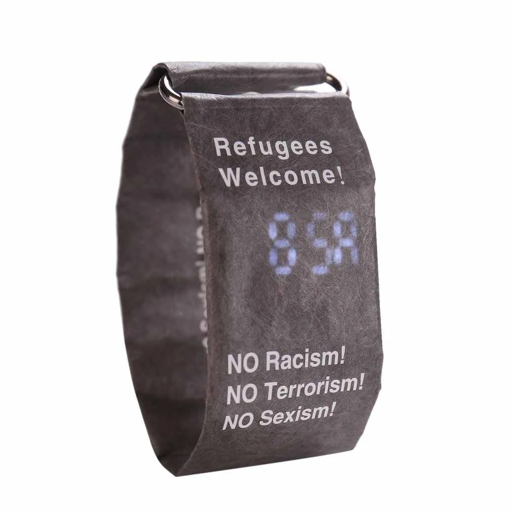 часы наручные цифровые paprcuts watch. бумажные часы paper watch. бумажные часы. стильные бумажные часы. бумажные наручные часы.