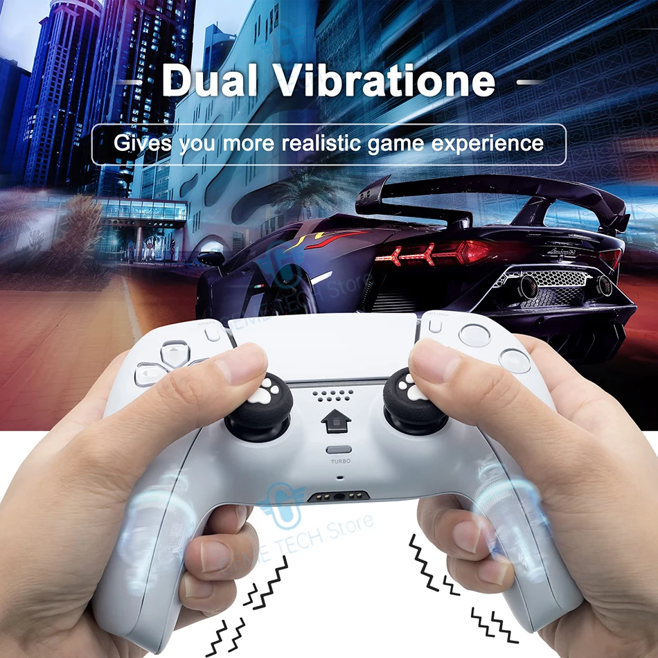 Беспроводной контроллер PS4 Bluetooth 6-осевой Двойной вибрационный Сенсорный игровой