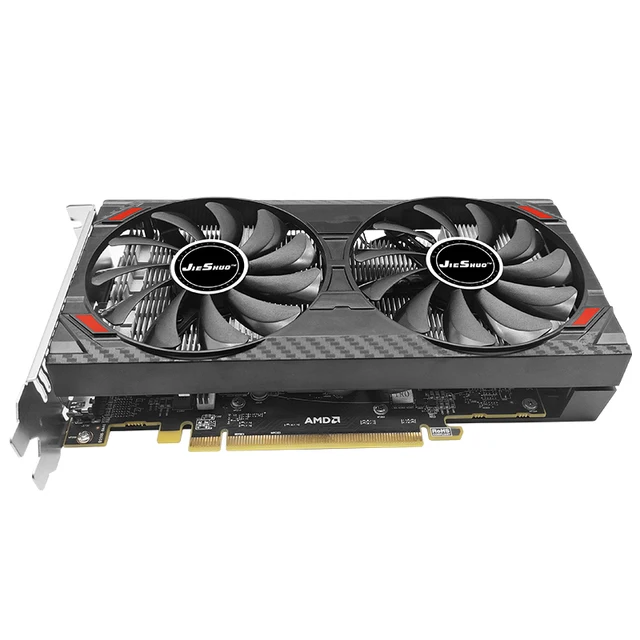 JIESHUO AMD RX5500XT 8GB 128bit DDR6 Gaming Graphics Card, AMD Radeon RX 5500 XT 8GB 6pin+DP*2+HDMI*1 RX 5500XT 8G PC Video Card 2