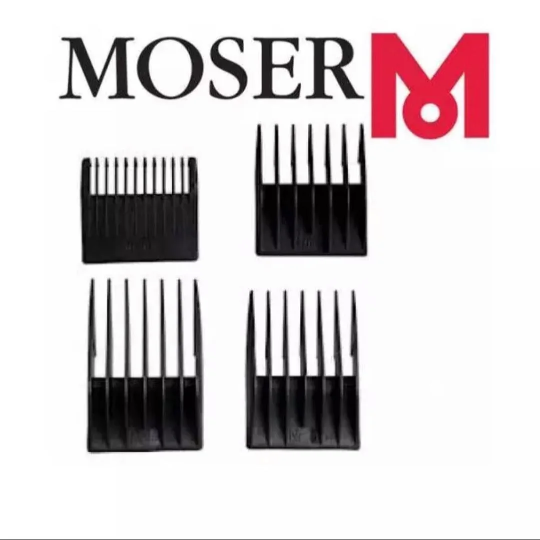 Moser 1400 4pcs 3mm-6mm-9mm-12mm hair trimmer shaving comb set attachment size barber replacement tools kit fast shipping