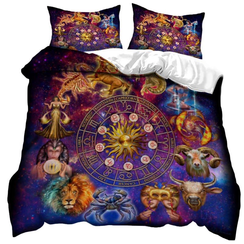Постельное белье с изображением знака Зодиака Стрелец галактика Звездная