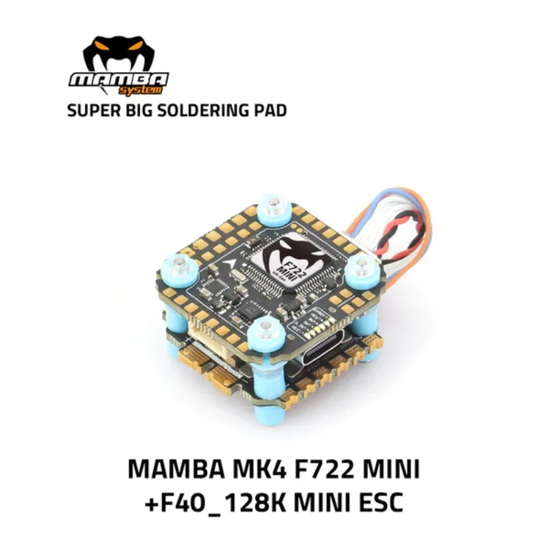 MAMBA MK4 F722 MINI F40-128K MINI Flight Controller Stack 20 мм/м2 MAMBA MK4 F722 MINI F40-128K MINI Flight Controller Stack 20 мм/м2