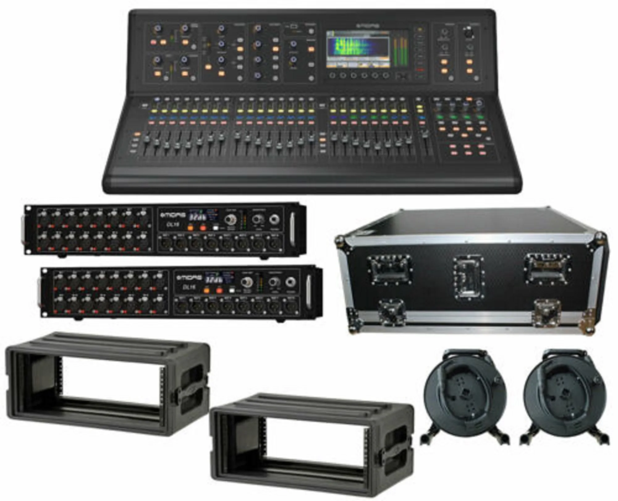 

Midas M32R Live Digital Mixer + DL32 Stage Box + 150' Cat5 Network Cable Spool