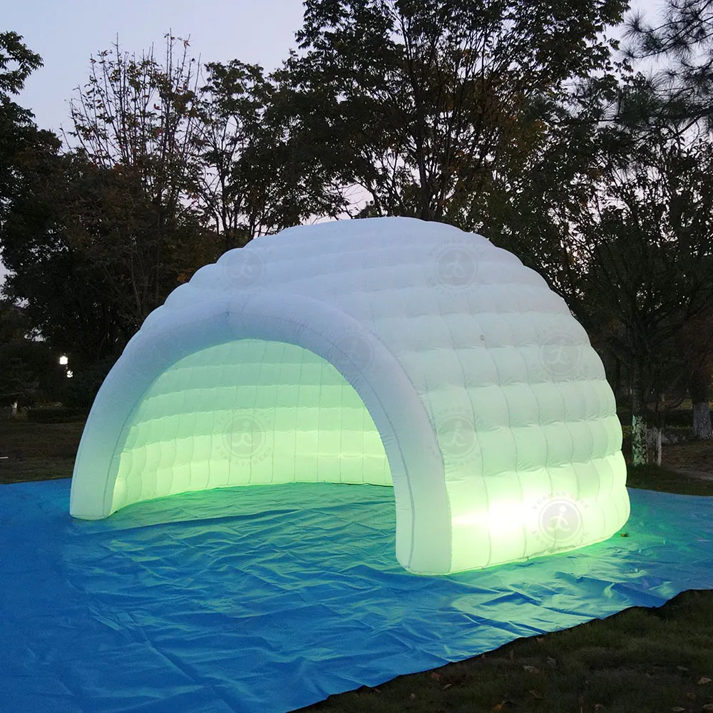 Портативная светодиодная надувная купольная палатка с иглой шатер для ночного