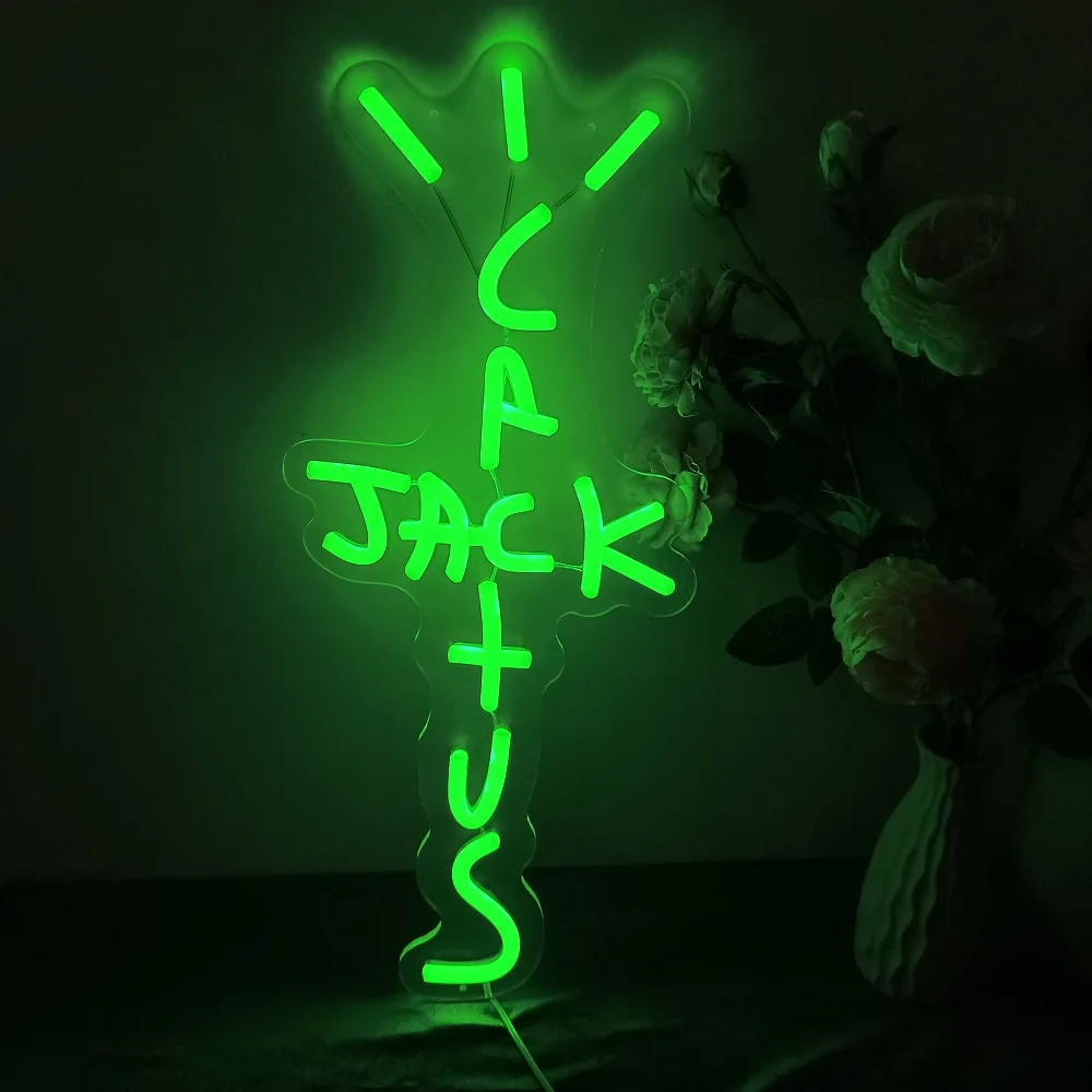 

Custom Aesthetic Cute Cactus Jack Led Neon Sign Lights Decoracion Acrylic For Shop Party Gift Home Room Kawaii Anime Wall Decor