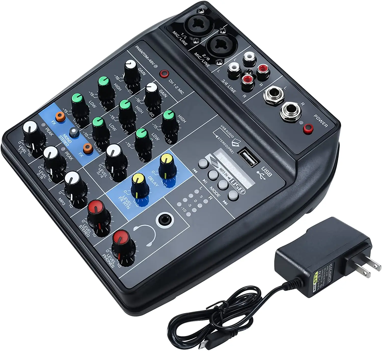 

Patioer 4 Channels Mini Audio Mixer