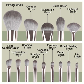 13Pcs-14Pcs Makeup Brushes Soft Fluffy Makeup Tools Cosmetic Powder Eye Shadow Foundation Blush Blending Beauty Make Up Brush 5