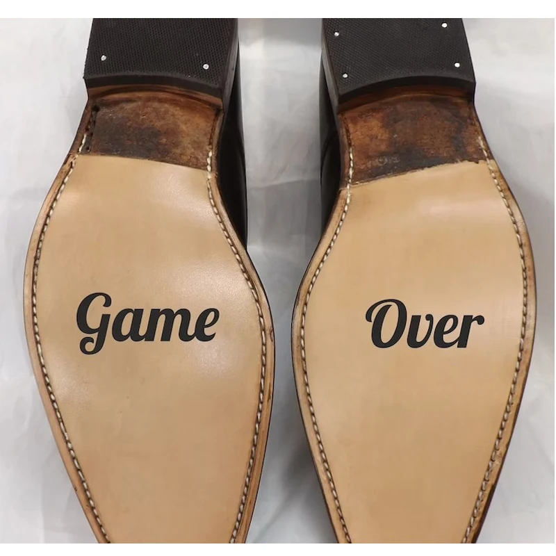 

Game Over Groom Bride Love Vinyl Art Decal Sticker Marriage Hubby Creative Gift Funny Wedding Accessories Shoes Decor