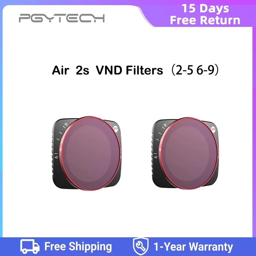 PGYTECH Single Drone Filters Dji Air 2s VND 2-5 STOPS 6-9 STOPS Filters Dji air 2s Drone Accessories Original