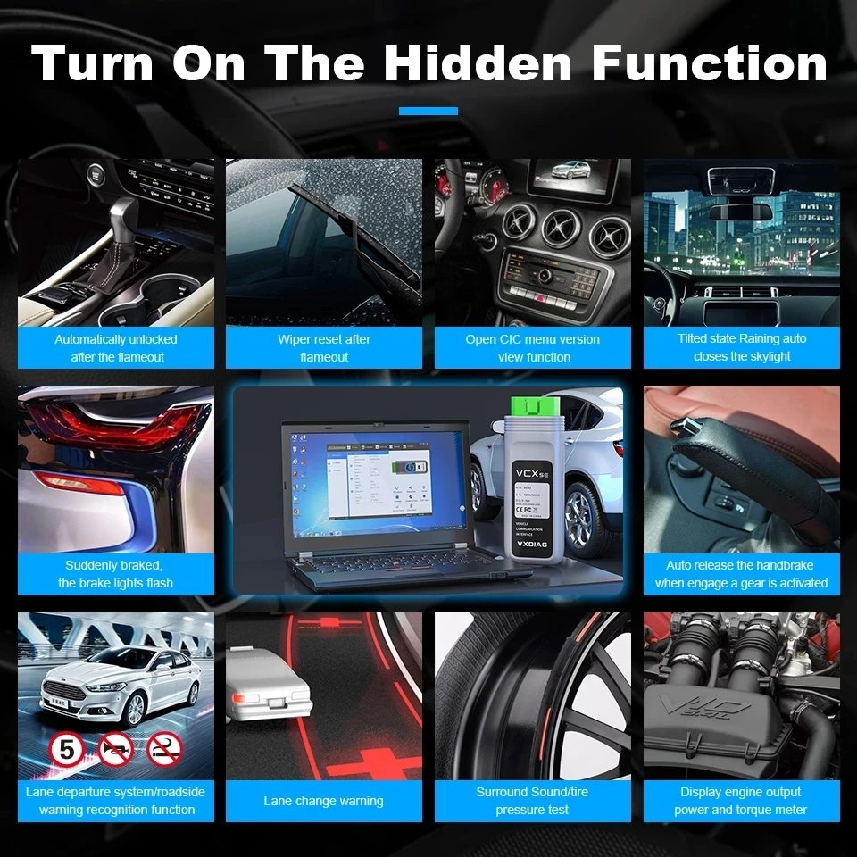 VXDIAG VCX VX108 SE для VW OBD2 сканер полная система диагностические инструменты