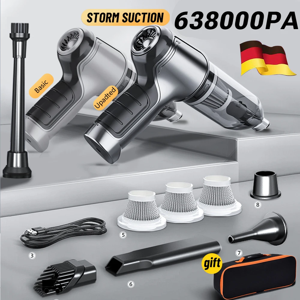 SZUK 638000 Pa Автомобильный пылесос Мощная чистящая машина домашний беспроводной