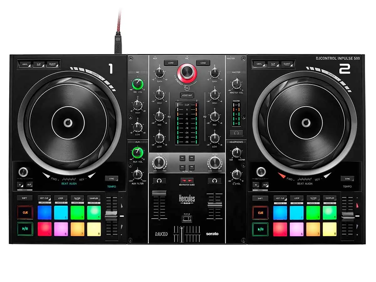 

HIGH QUALITY SALES ON New Hercules DJ DJControl Inpulse 500 Limited-Edition 2-Channel DJ Controller With Carry Case Red