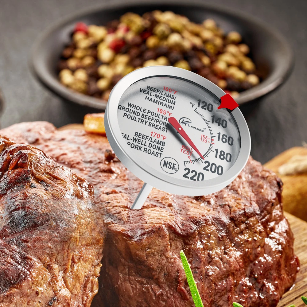 KT THERMO 2 Пакета Мясное Приготовление Термометр 2.5 Дюйма Циферблат Нержавеющая Сталь Водонепроницаемый Печь Безопасный Барбекю Мясных продуктов.