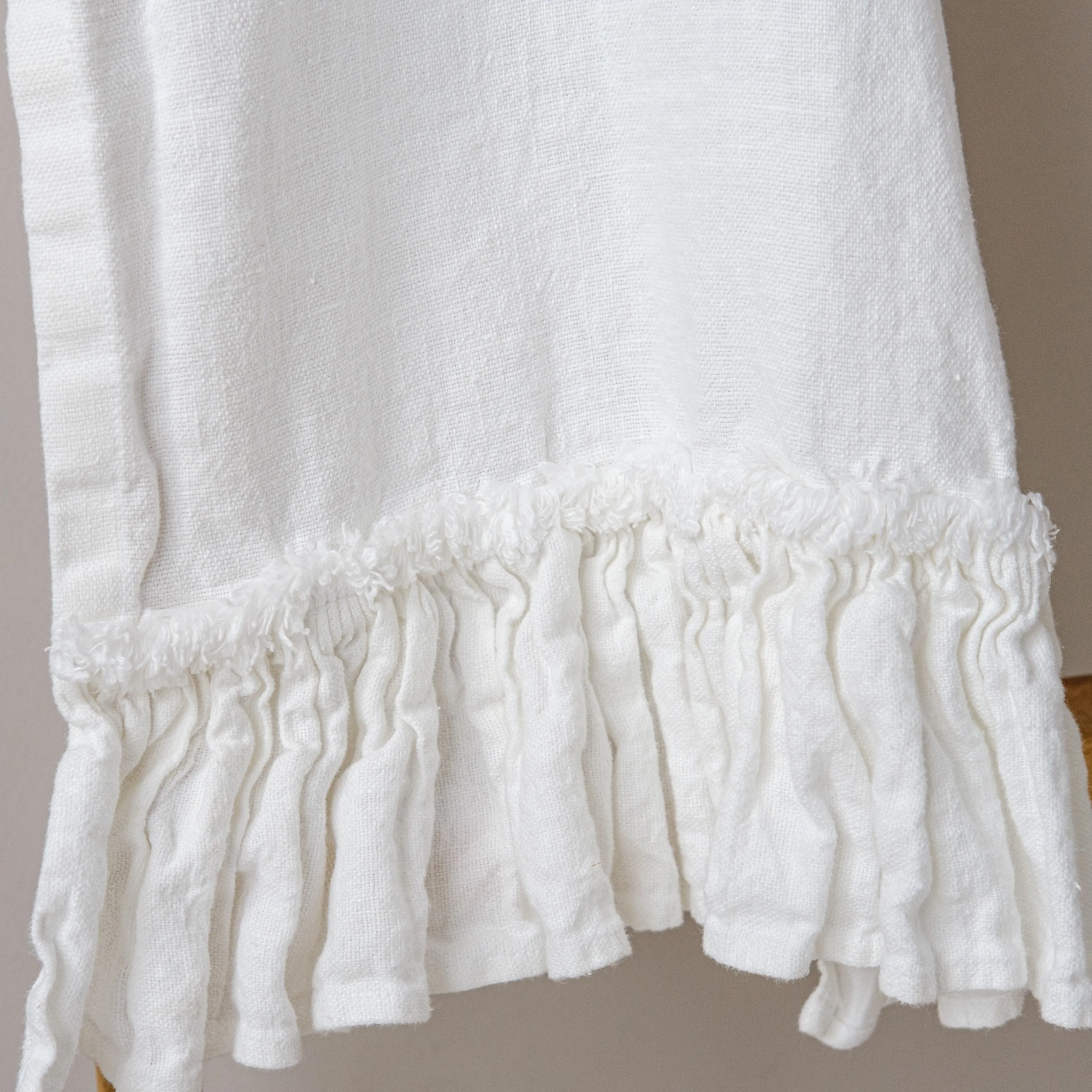 Towel linen with рюшей natural 60*40 cm hand towel kitchen | Towels