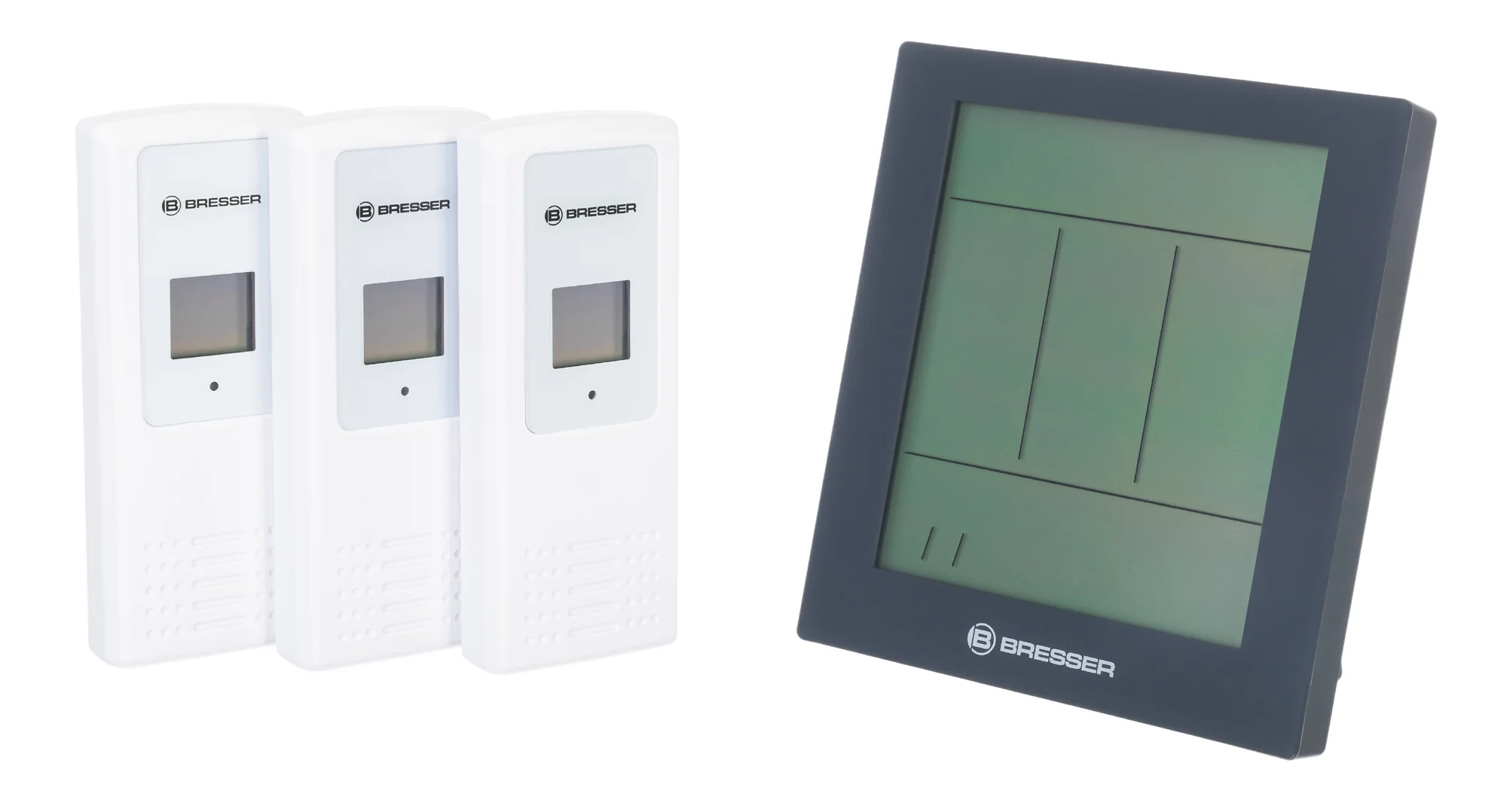 Метеостанция Bresser Temeo Hygro Quadro Prestige с тремя датчиками серая