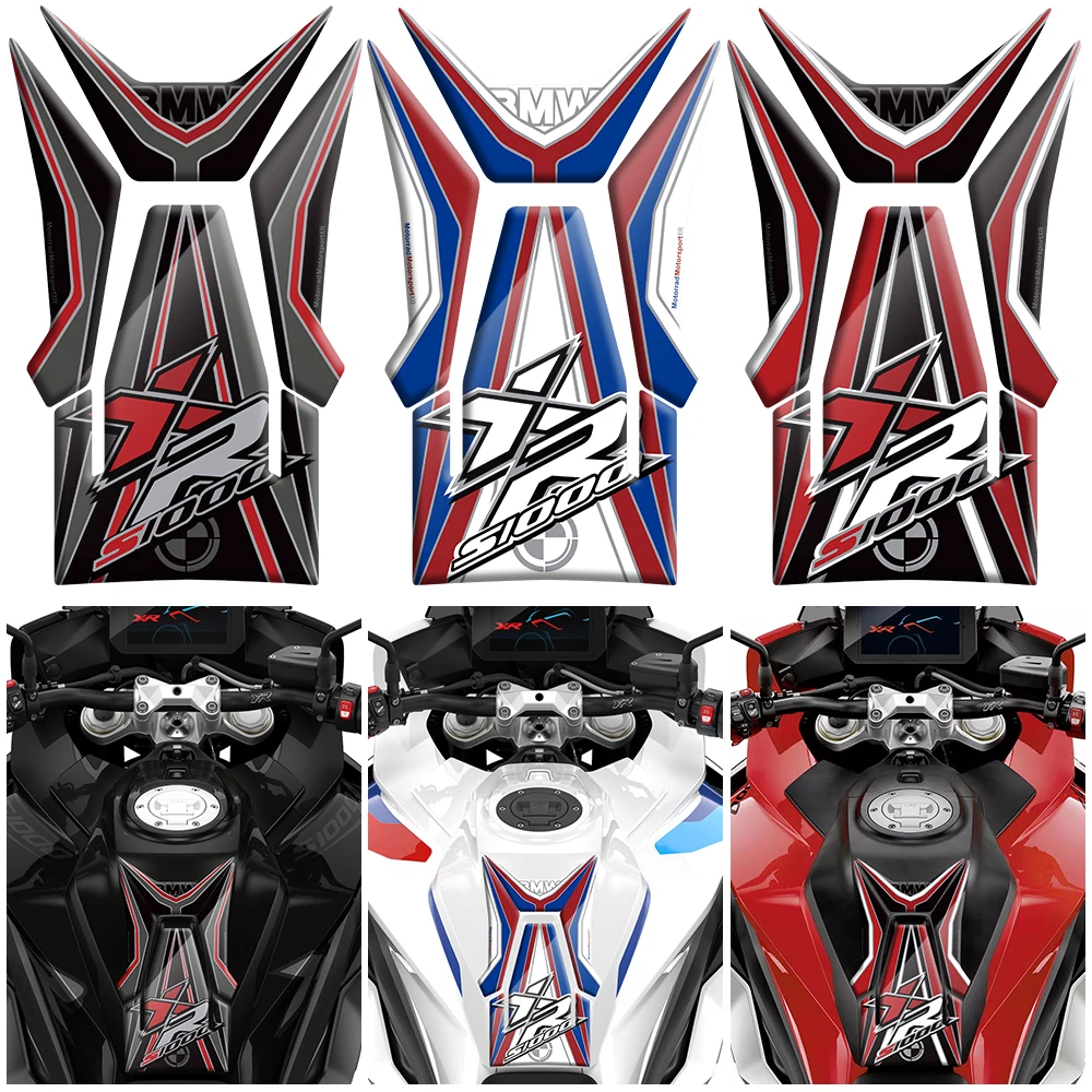 

For BMW S1000XR 2020-2022 S1000 XR S 1000XR Motorcycle Stickers Fuel Tank 3D Rubber Sticker Fishbone Protective Decals