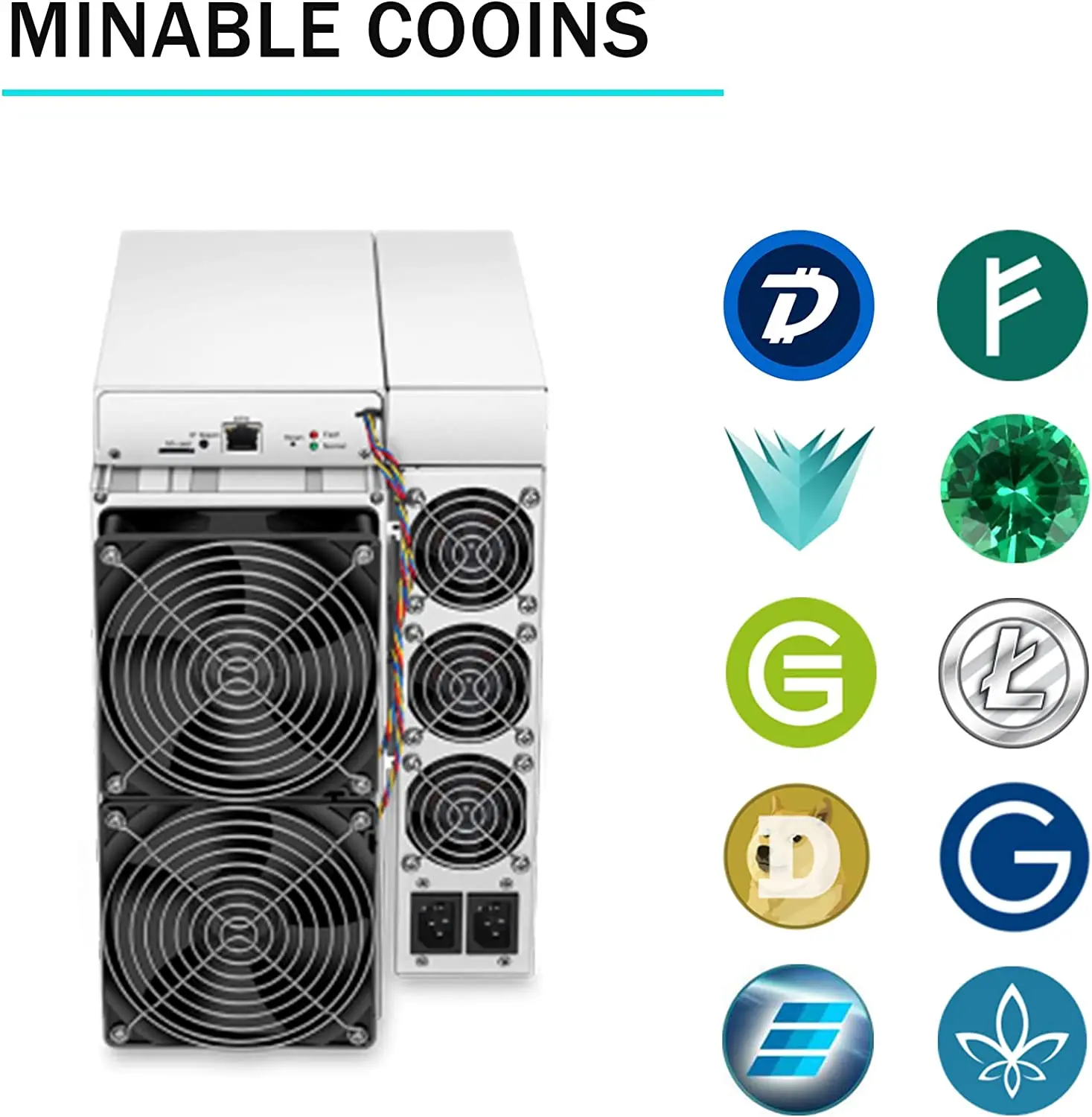 

BUY 3 GET 2 FREE ANTMINER L7 9500MH/S Litecoin Miner Dogecoin Miner, 9500MH/S 3420W Powerful LTC Doge Mining Machine