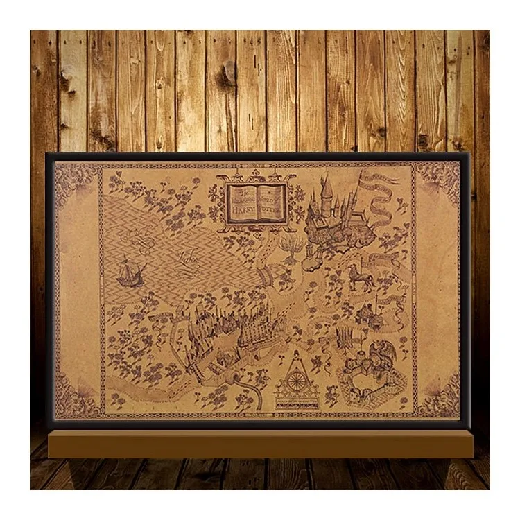 Solfera Карта мира Гарри Поттера Карта мира крафт-плакат Af003