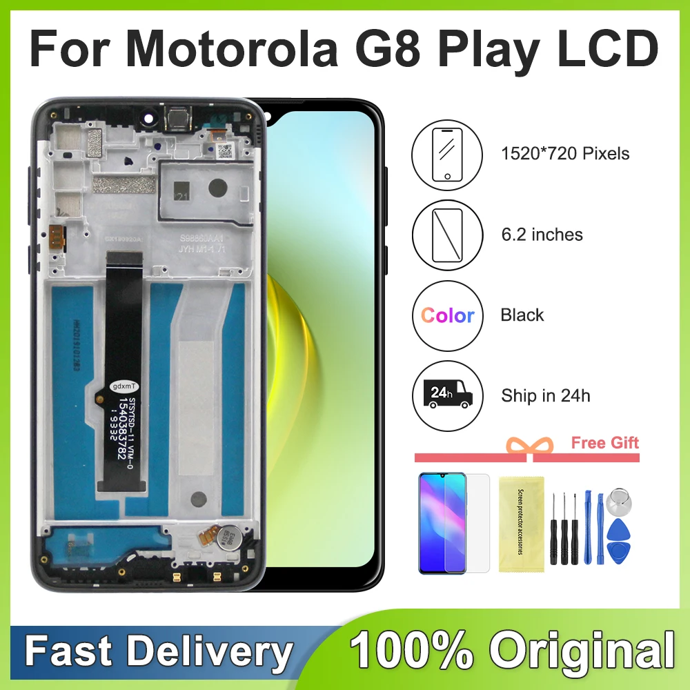 Оригинальный дисплей 6,2 дюйма для Moto G8 Play XT2015 XT2015-2, ЖК-дисплей с дигитайзером в сборе, замена для дисплея Motorola G8 Play